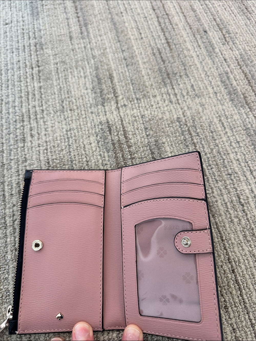 kate spade Black Saffiano Zip Wallet with Gold Logo - Picture 2 of 5